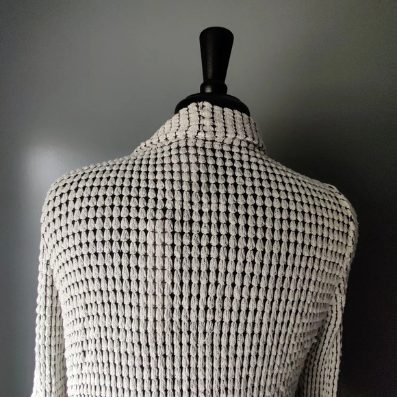 *NWT* Anthropologie Mauve Black and White Bubble Cardigan - Picture 6 of 6